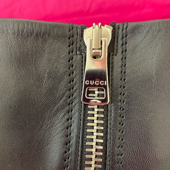 GUCCI black calf leather platform ankle boots - Picture 9 of 15